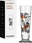 RITZENHOFF 1061009 Schnaps-Glas 40 ml - Serie Heldenfest, Motiv Nr. 9 - Barber - rund