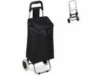 Relaxdays Einkaufstrolley, klappbar, 25 L Einkaufstasche mit Rollen, bis 10 kg