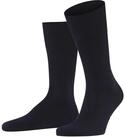 FALKE Herren Socken Airport M So Wolle Baumwolle einfarbig 1 Paar, Blau Dark Navy