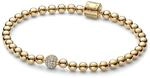 PANDORA Kugeln & Pav&eacute; Armband aus Sterling Silber mit 14 Karat vergoldete