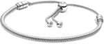 PANDORA Moments Schiebeverschluss Schlangen-Gliederarmband aus Sterling-Silber,