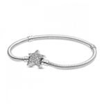 Pandora Moments Schlangenketten-Armband, Sterlingsilber, mit asymmetrischem