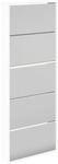 vidaXL Schuhschrank mit 5 F&auml;chern Spiegel Wei&szlig; 63&times;17&times;169,5 cm