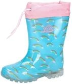 Lico M&auml;dchen Power Blinky Gummistiefel, T&uuml;rkis Rosa, 25 EU