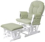 Mendler Relaxsessel HWC-C76, Schaukelstuhl Sessel Schwingstuhl mit Hocker -