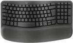 Logitech Wave Keys kabellose ergonomische Tastatur - Grafit, Skandinavisches