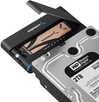 SABRENT M.2 SSD & HDD Festplattengeh&auml;use, 2,5" 3.5" SATA & M2 NVMe Adapter, USB C
