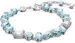 Swarovski Gema Armband, Blaues und Rhodiniertes Damenarmband mit Strahlenden