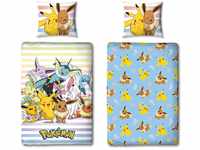 Pokemon Bettwäsche Set 2-teilig · 135x200 cm + Kissen 80x80 cm · Pokémon...
