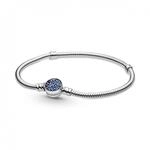 PANDORA Armband Blaue Scheibe Silber mit blauem Kristall 599288C01