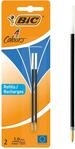 BIC 4 Farben Kugelschreiberminen blau 4 Colours, 2er Pack, dokumentenechte Tinte,