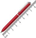 Online Miniatur Dreh-Kugelschreiber Rot mit Metallclip, D1-Standardmine | Mini-Kuli