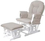 Mendler Relaxsessel HWC-C76, Schaukelstuhl Sessel Schwingstuhl mit Hocker -