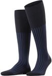 FALKE Herren Kniestr&uuml;mpfe Shadow M Kh Baumwolle lang gemustert 1 Paar, Blau Lupine