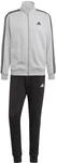 adidas Herren Basic 3-Stripes Fleece Track Suit, Medium Grey Heather/Black, M