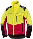 L+D worky 4112-XL Forstschutz-Jacke Komfort Kleider-Gr&ouml;&szlig;e: XL Neongelb, Rot,