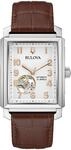 Bulova Herren Armbanduhr Automatic, mit Lederarmband, Geh&auml;usegr&ouml;&szlig;e: 49x33 mm,