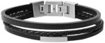 Fossil Armband F&uuml;r M&auml;nner Vintage Casual, L&auml;nge: 180mm - 195mm Schwarzes