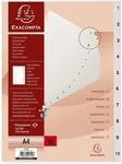 Exacompta 1710E Kunststoff-Register 1-10 f&uuml;r DIN A4 aus recyceltem Kunststoff