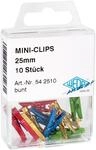 Wedo 542510 Klemmer Miniclip Kunststoff (in Klarsichtdose, 25 mm) 10 St&uuml;ck,...