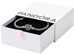 PANDORA Moments Schlangen-Gliederarmband mit Funklendem Unendlichkeits-Herzverschluss