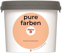 Alpina pure farben Wandfarbe &ndash; Papayaorange &ndash; strapazierf&auml;hige und atmungsaktive