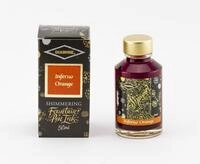 Diamine 50 ml Tintenfass mit schimmernder Tinte, Orange Inferno