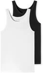 Schiesser Herren 2 Pack Unterhemd ohne Arm - 95/5 Organic