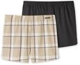 Schiesser Herren 2 Pack Boxershorts Baumwolle Web Multipack - Webboxer, Sortiert