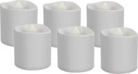goobay 64603 6er Set LED Teelichter/Akku Kerzen mit Timer/Aufladbare USB