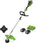 Greenworks GD24X2TXK4X Akku Rasentrimmer f&uuml;r kleine bis mittelgro&szlig;e G&auml;rten,...