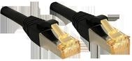 LINDY Cat.7 S/FTP PIMF LSOH, schwarz, 0,3m Patchkabel