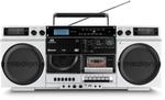 MEDION P66538 Kassettenrecorder (Retro Ghettoblaster mit CD-Player, 80er,...