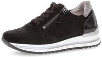 Gabor Damen Low-Top Sneaker, Frauen Sneaker,Komfortable Mehrweite (H),schw/Steel