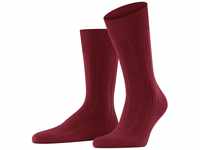 FALKE Herren Socken Lhasa Rib M SO Wolle Kaschmir einfarbig 1 Paar, Rot (Ingle 8077),