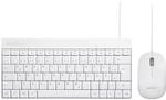 Perixx PERIDUO-212 Kompaktes Mini Tastatur und Maus Set, USB-Kabel, Deutsches Layout,