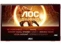 AOC 16G3 - tragbarer 16 Zoll Full HD Gaming Monitor, FreeSync (1920x1080, 144 Hz,