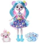 Enchantimals Karalee Koala - Puppe mit Tierfreunden, Koalaaufdruck, Abnehmbarer Rock,