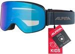 ALPINA SLOPE Q-LITE - verspiegelte, kontrastverst&auml;rkende OTG Skibrille mit 100%
