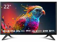 DYON Enter 22 Pro X2 55 cm (22 Zoll) Full-HD Fernseher (Triple Tuner (DVB-C/-S2/-T2),