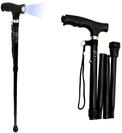 Maximex Gehstock faltbar mit LED, Zusammenklappbarer Gehstock mit ergonomisch,