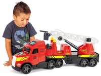 Wader 36220 - Magic Truck Feuerwehr mit ausziehbarer Leiter und Wasserspritze,