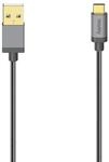 Hama USB-C-Kabel, USB 2.0, 480 Mbit/s, Metall, 0,75 m