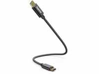Hama USB-Ladekabel USB 2.0 USB-C® Stecker, USB-C® Stecker 0.2m Schwarz 00201604