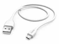 Hama Ladekabel USB A auf Micro USB, 1,5m (Schnellladung, Handy Ladekabel, Datenkabel,