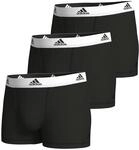 adidas Herren Boxershorts (3er Pack) Bequeme Unterhosen aus Baumwolle (Gr. S - 3XL)