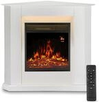 Juskys&reg; Elektrokamin 1000/2000 W mit Heizung, Kaminfeuer, Flammeneffekt,