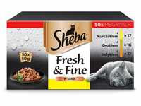 Sheba Katzennassfutter Fresh & Fine Selection in Sauce, 50x50g Portionsbeutel,...