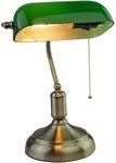 Bankerlampe Glas verstellbar Tischleuchte Retro gr&uuml;n Schreibtischleuchte
