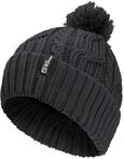 Jack Wolfskin Unisex Pompom Beanie-M&uuml;tze, Schwarz, Einheitsgr&ouml;&szlig;e EU